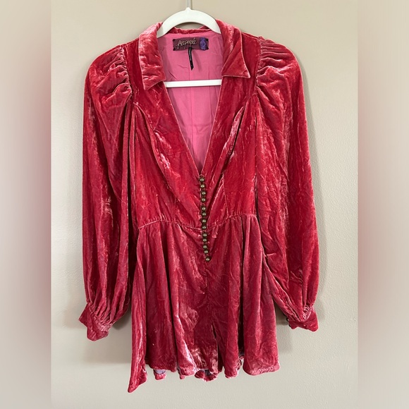 NWT Free People One Carnaby Velvet Romper - Picture 8 of 15